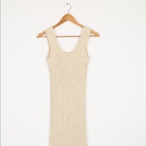 NWT Lulus Cream Sleeveless Midi Sweater Dress